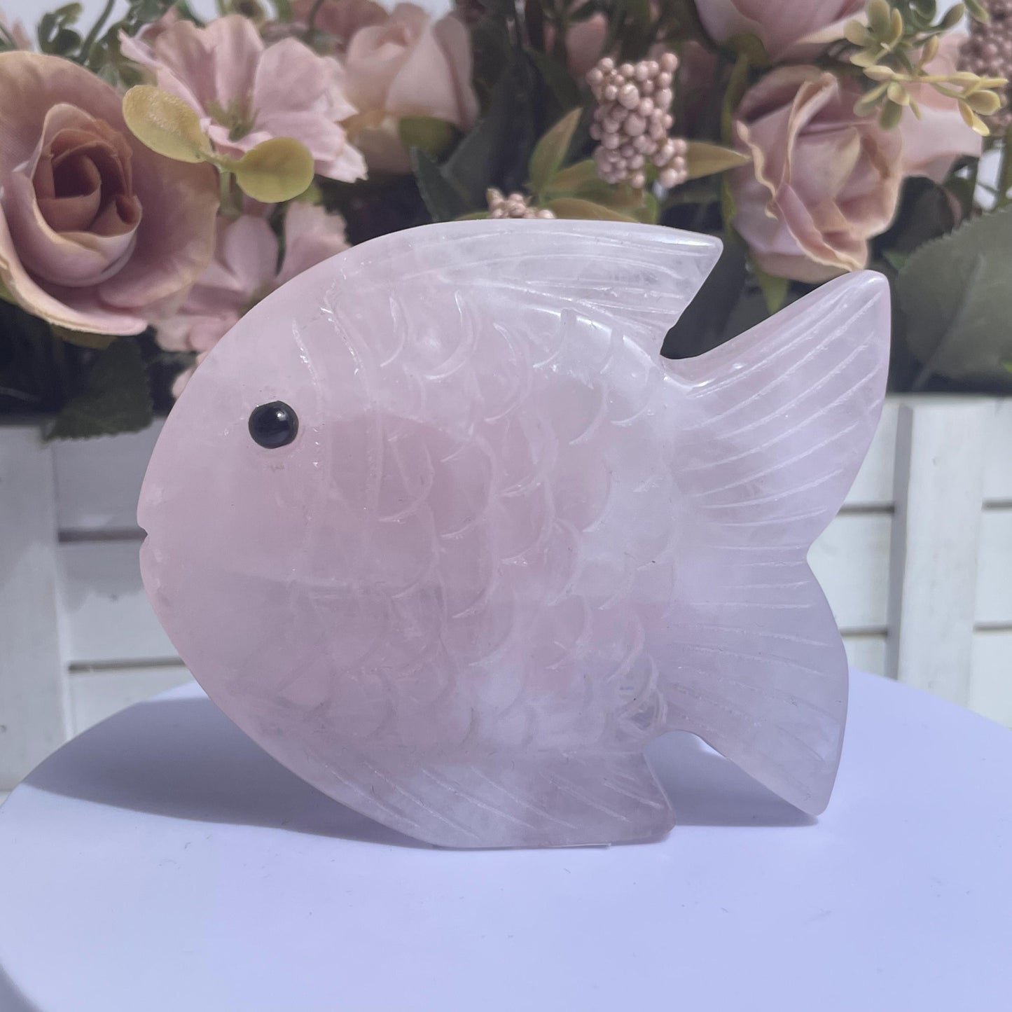 Rose quartz fish