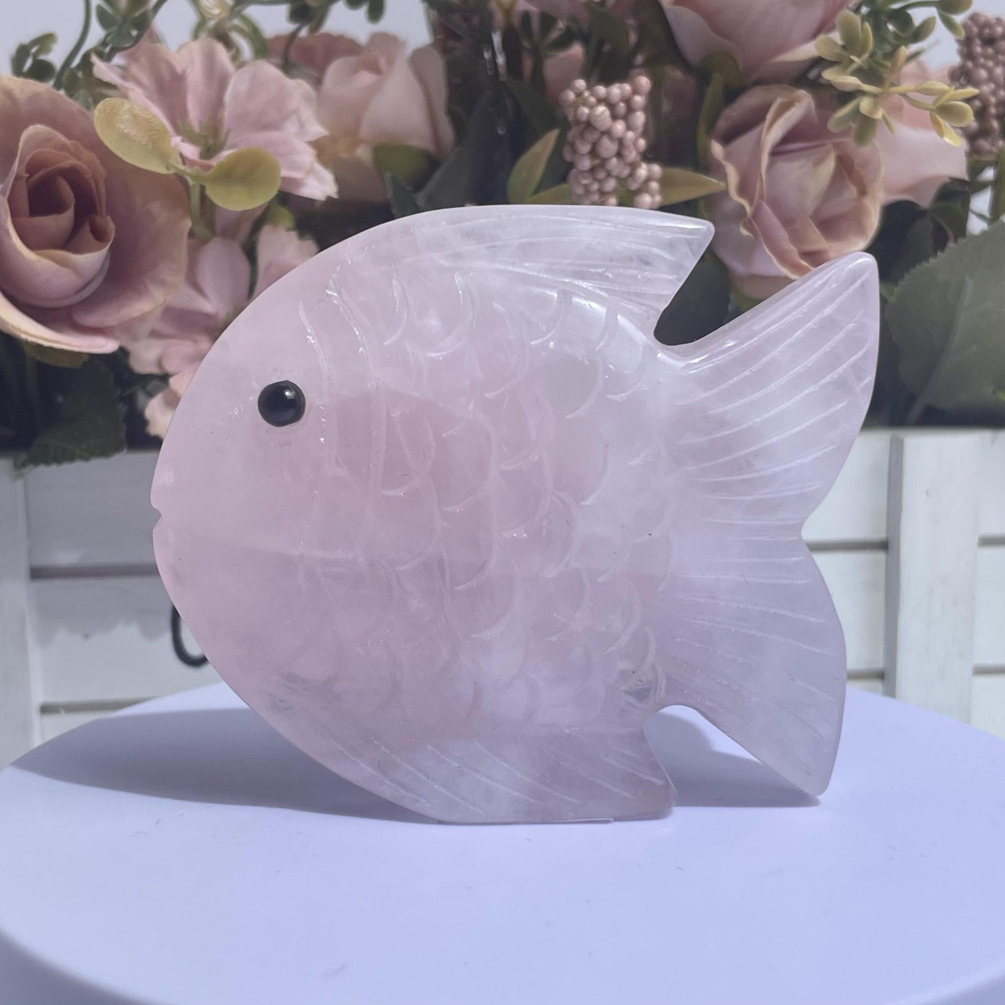 Rose quartz fish
