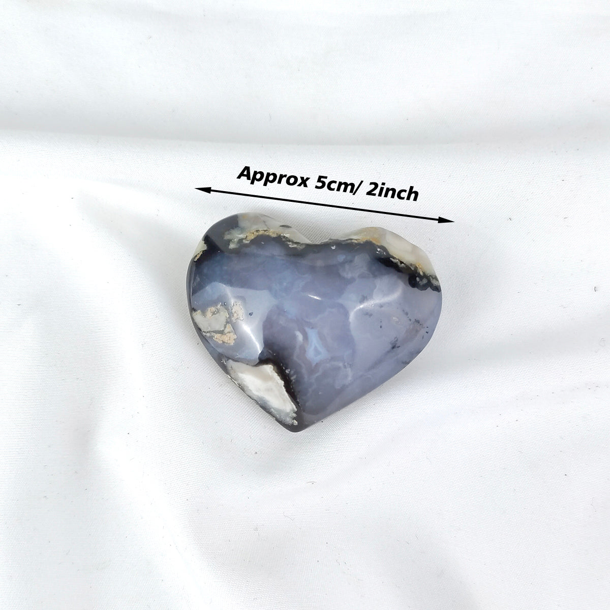Fluorescent Agate Heart -1KG