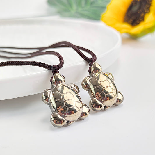 Pyrite Turtle Pendant