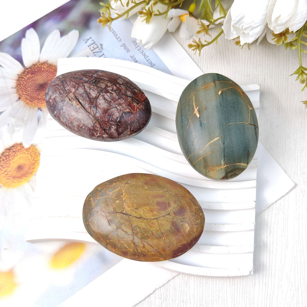 Red Creek Jasper Palm Stone-1KG