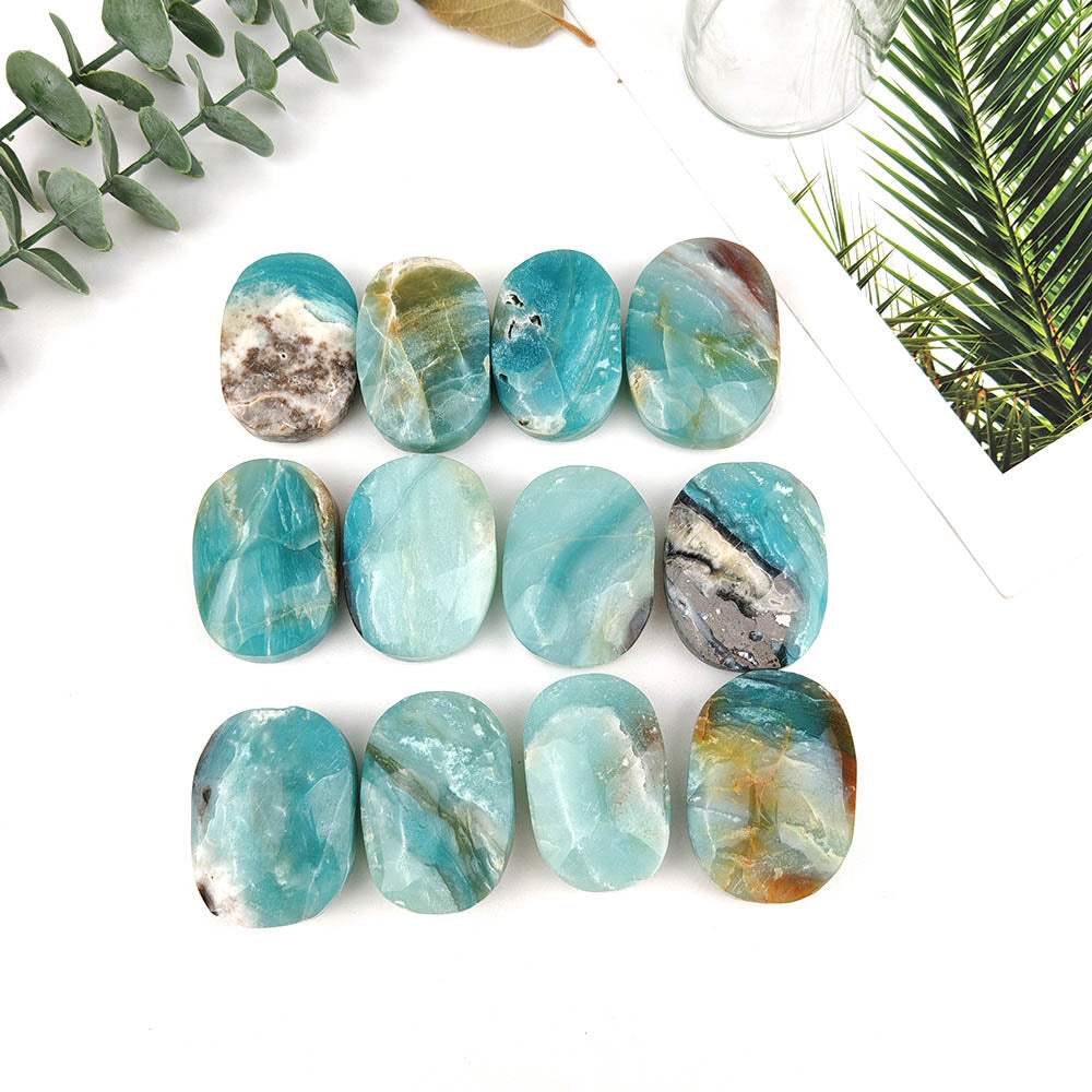 Amazonite Crystal Palm Stone-1KG