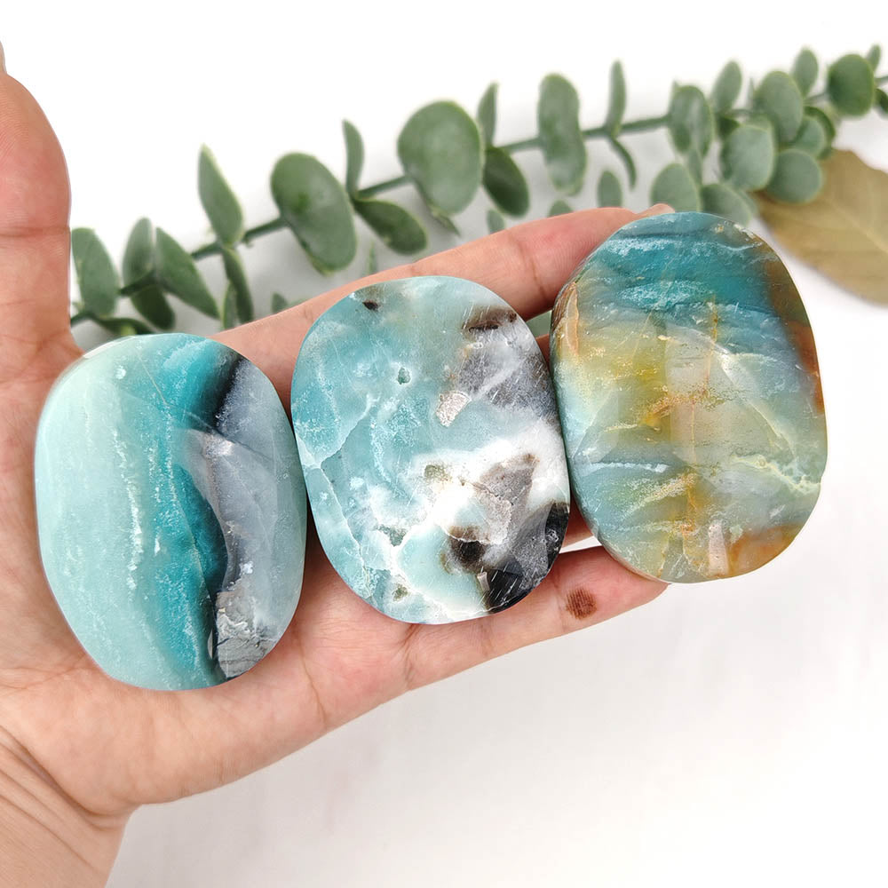 Amazonite Crystal Palm Stone-1KG