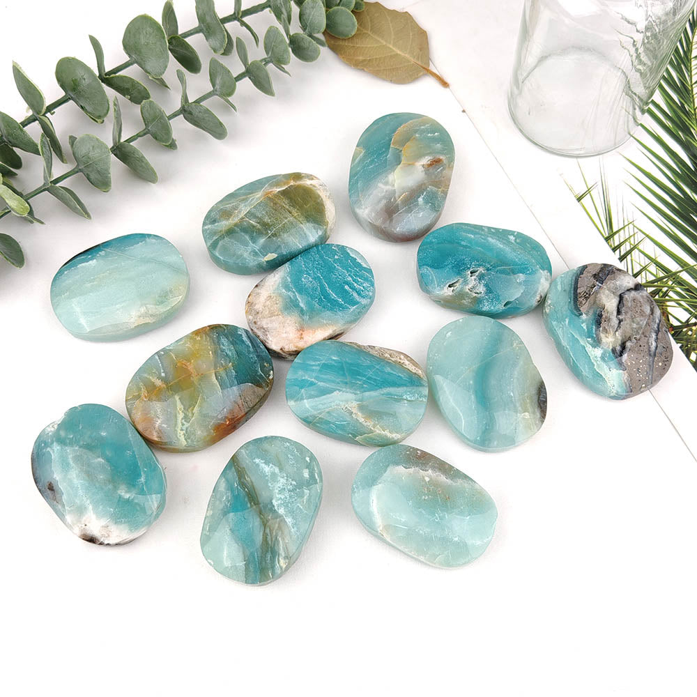 Amazonite Crystal Palm Stone-1KG
