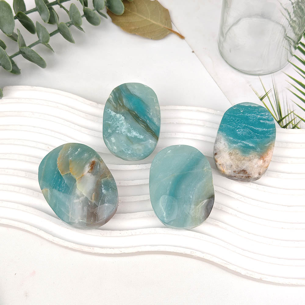Amazonite Crystal Palm Stone-1KG