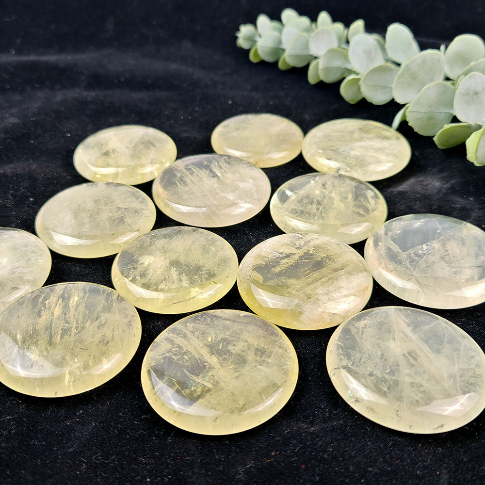 Citrine Round Palm Stone-1KG
