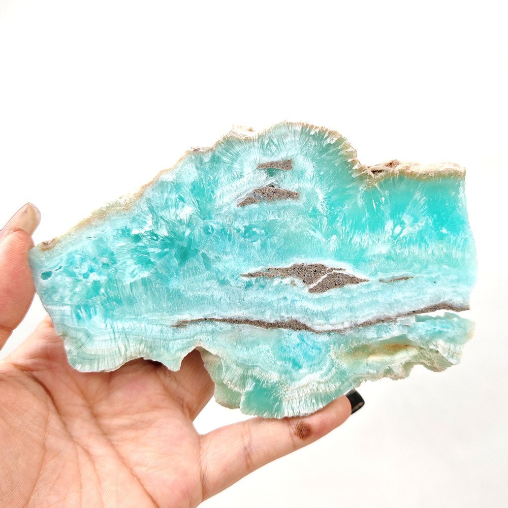 Hemimorphite Slice Random Shape-1KG