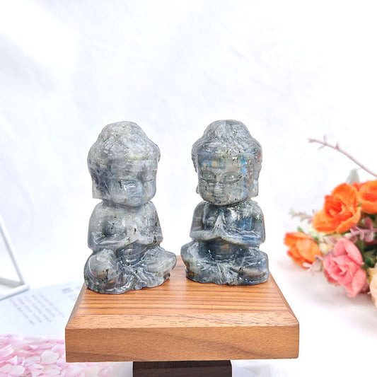 Labradorite Buddha Crystal Carving