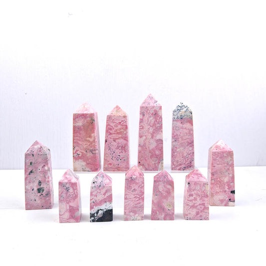 Peru Rhodonite Crystal Point Column -1KG