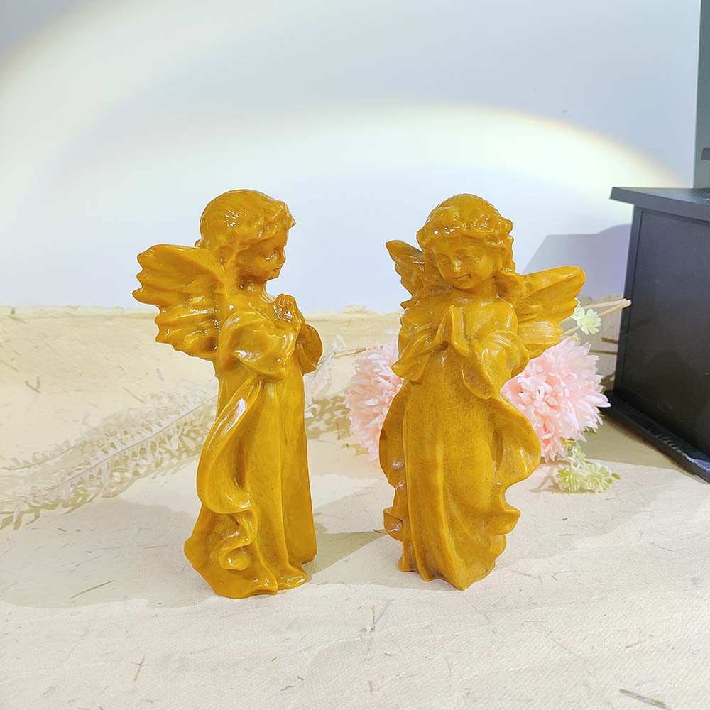 Yellow Jade Angel Carving