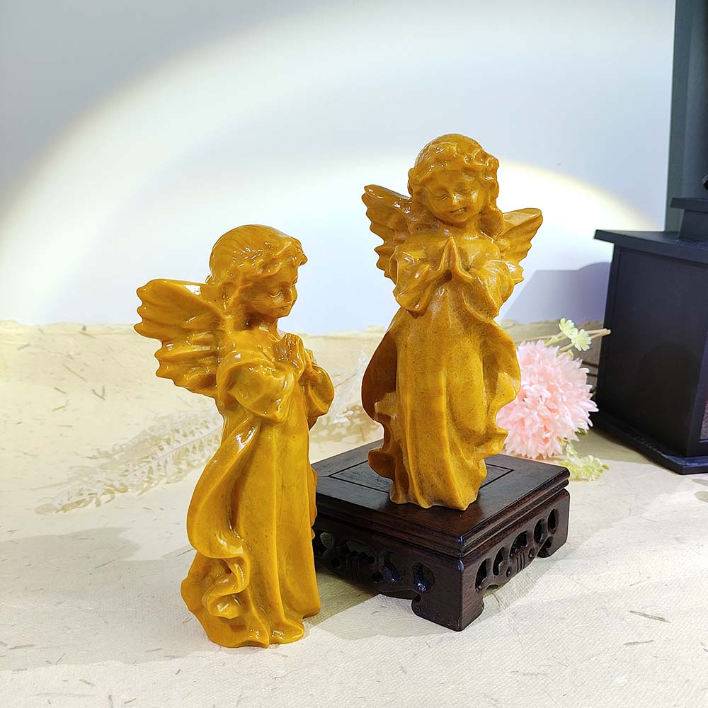 Yellow Jade Angel Carving