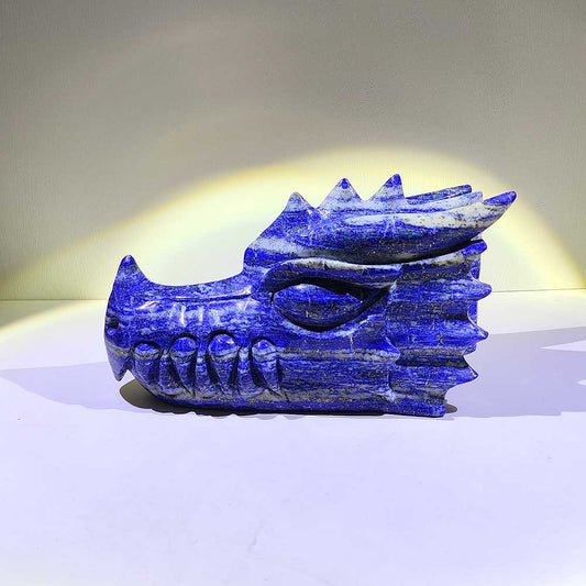 Lapis Lazuli Dragon Head Carving
