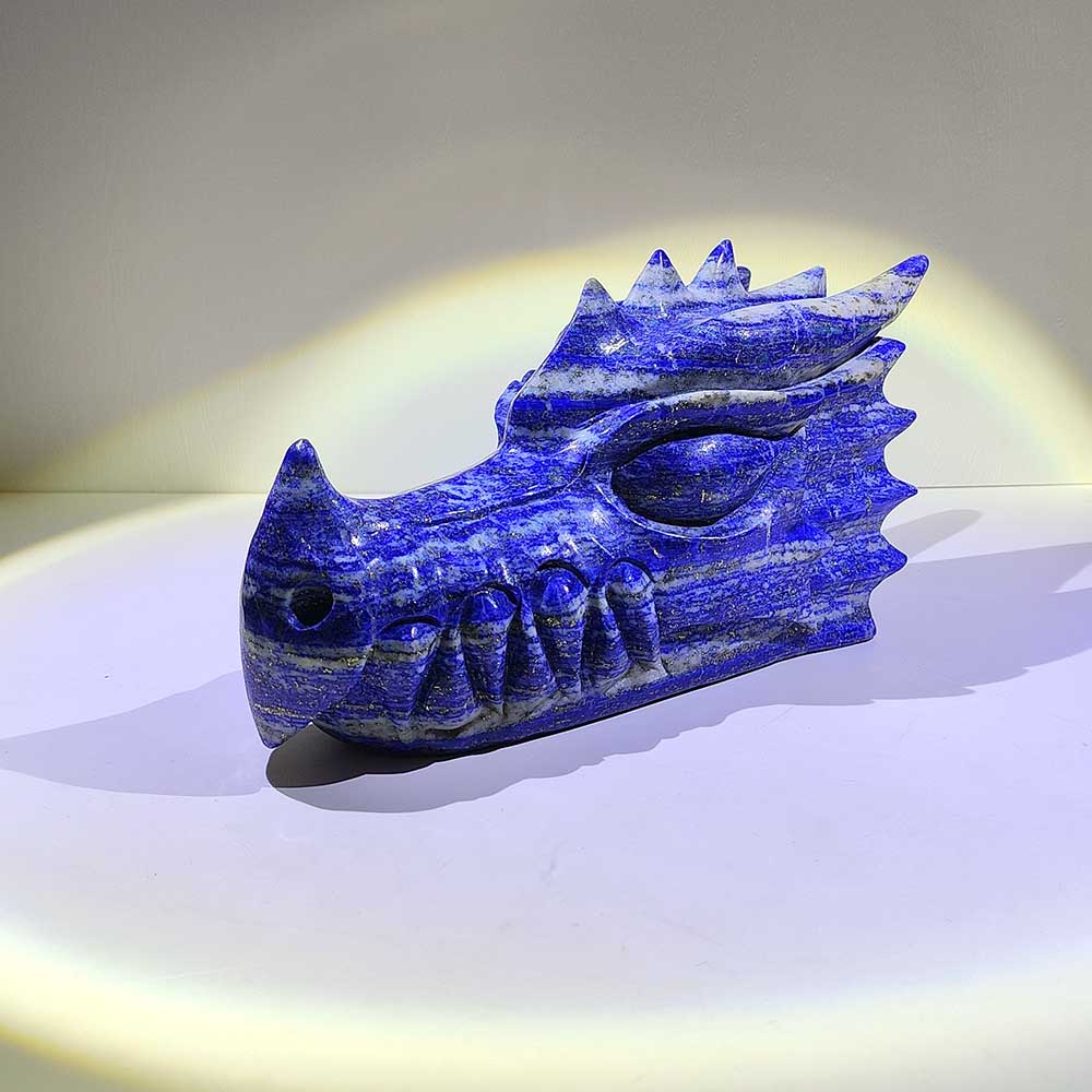Lapis Lazuli Dragon Head Carving