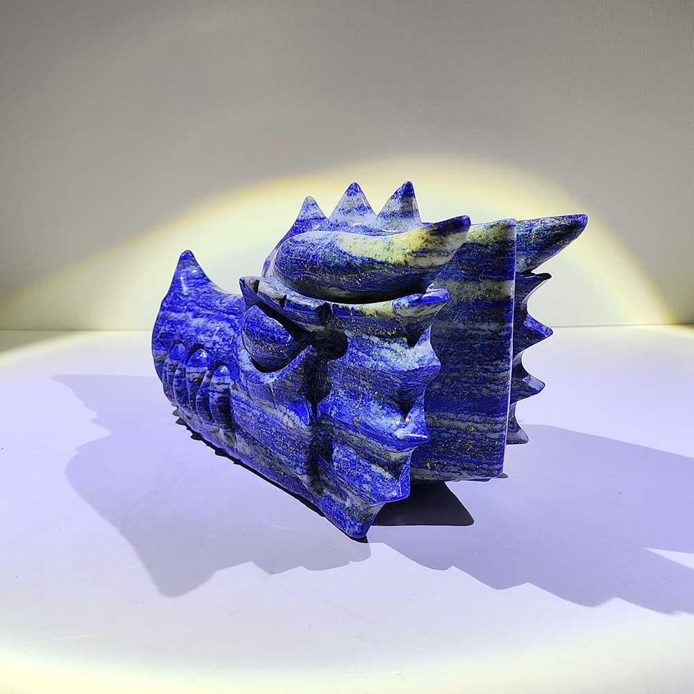 Lapis Lazuli Dragon Head Carving