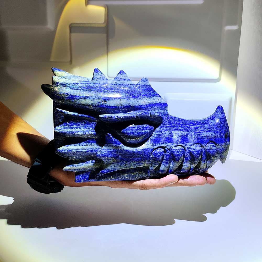 Lapis Lazuli Dragon Head Carving