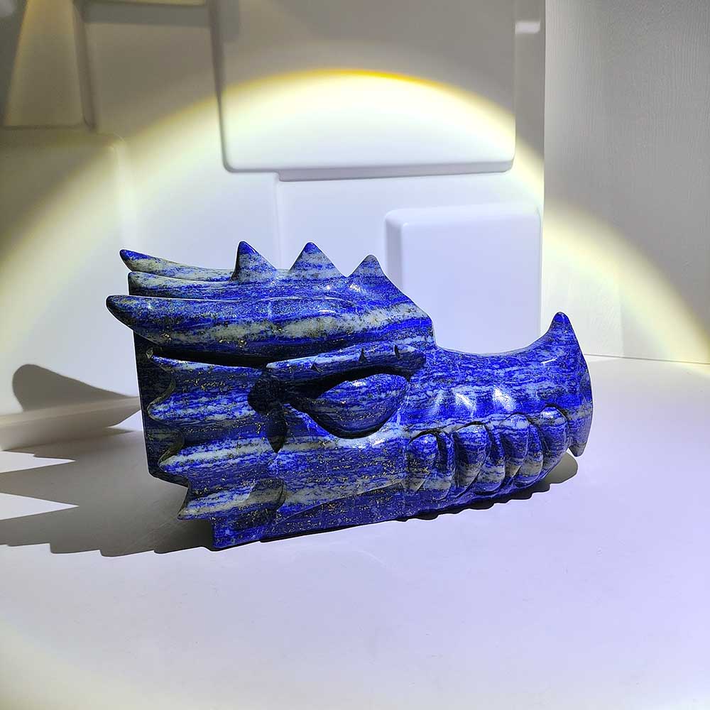 Lapis Lazuli Dragon Head Carving