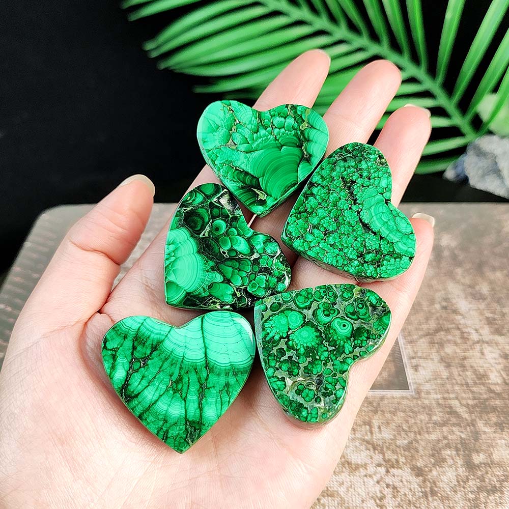 Malachite Heart-1KG