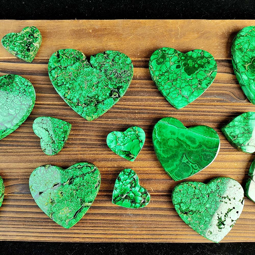 Malachite Heart-1KG