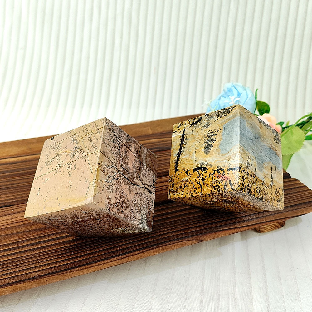 Picture Jasper Cube Ornament-1KG