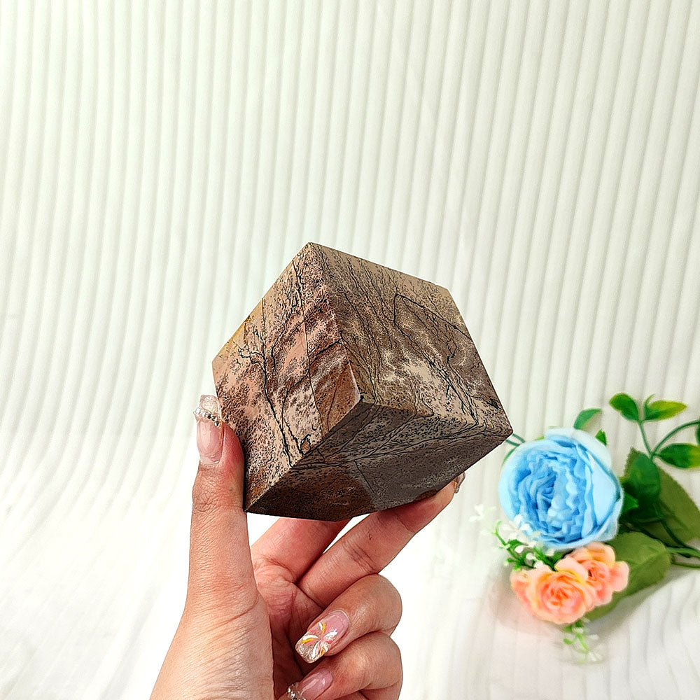 Picture Jasper Cube Ornament-1KG