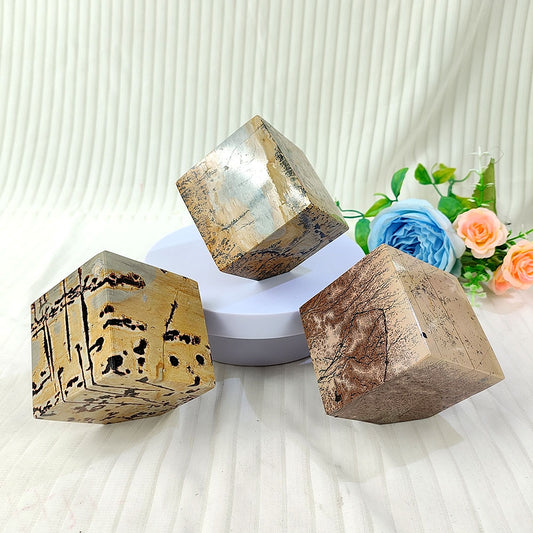 Picture Jasper Cube Ornament-1KG