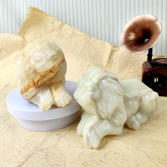 Afghan Jade Lion Carving-1KG