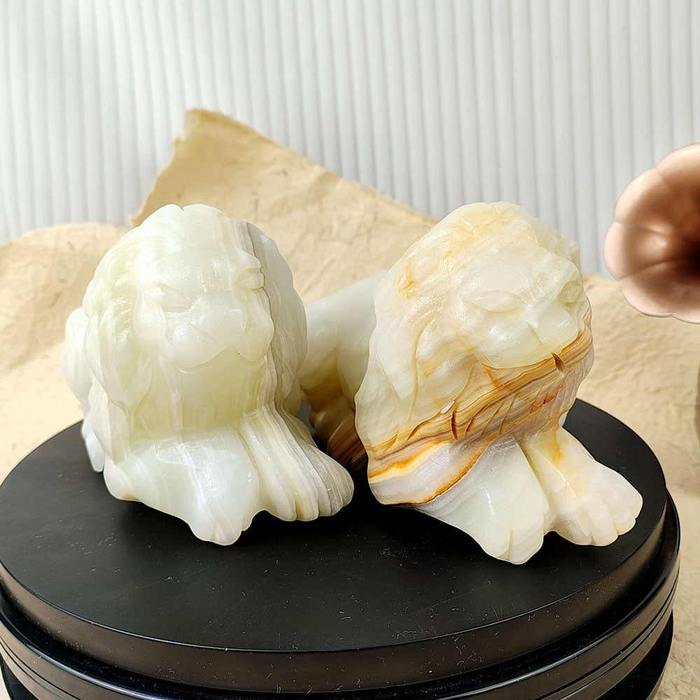 Afghan Jade Lion Carving-1KG