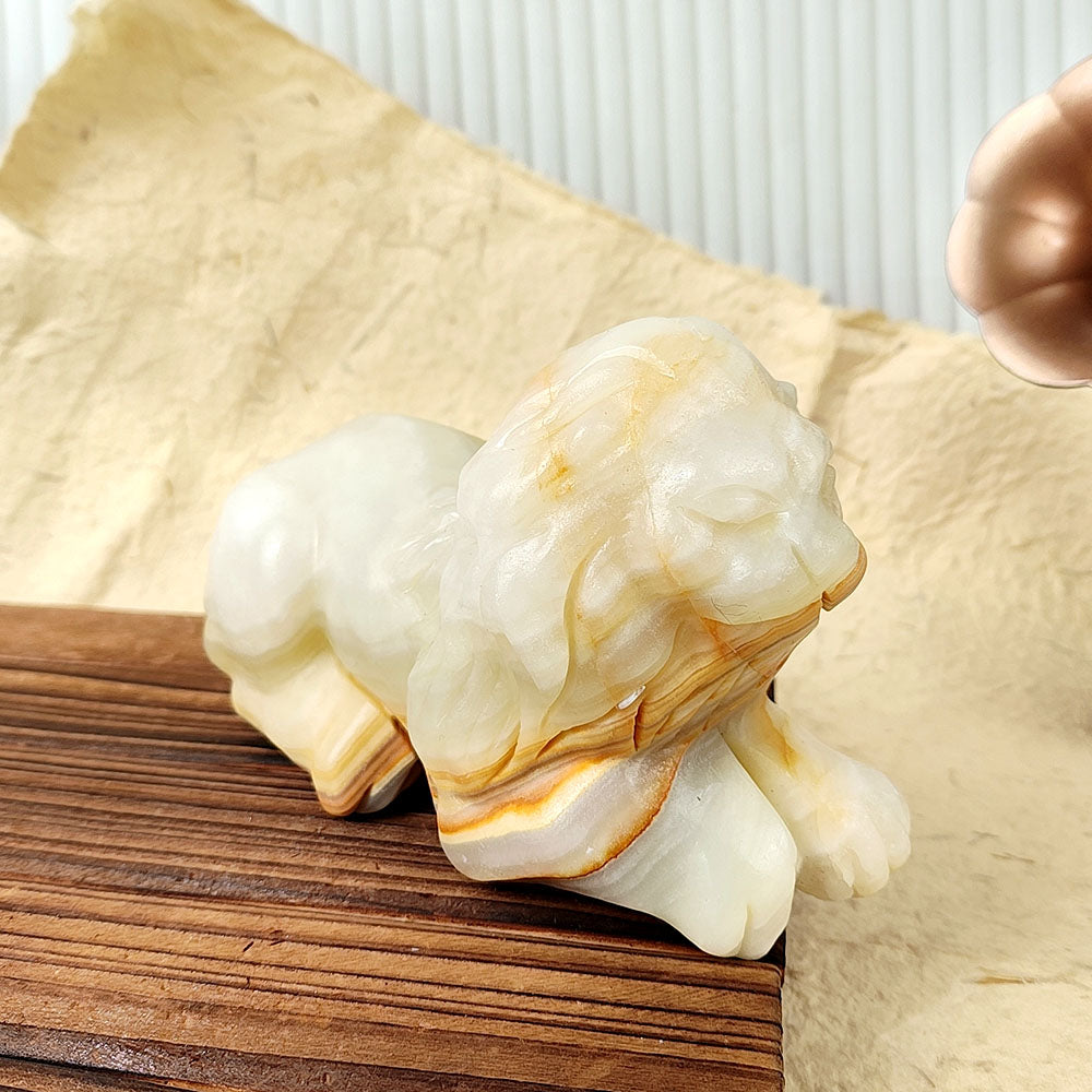 Afghan Jade Lion Carving-1KG
