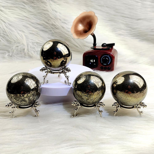 Pyrite Ball With Base -1KG