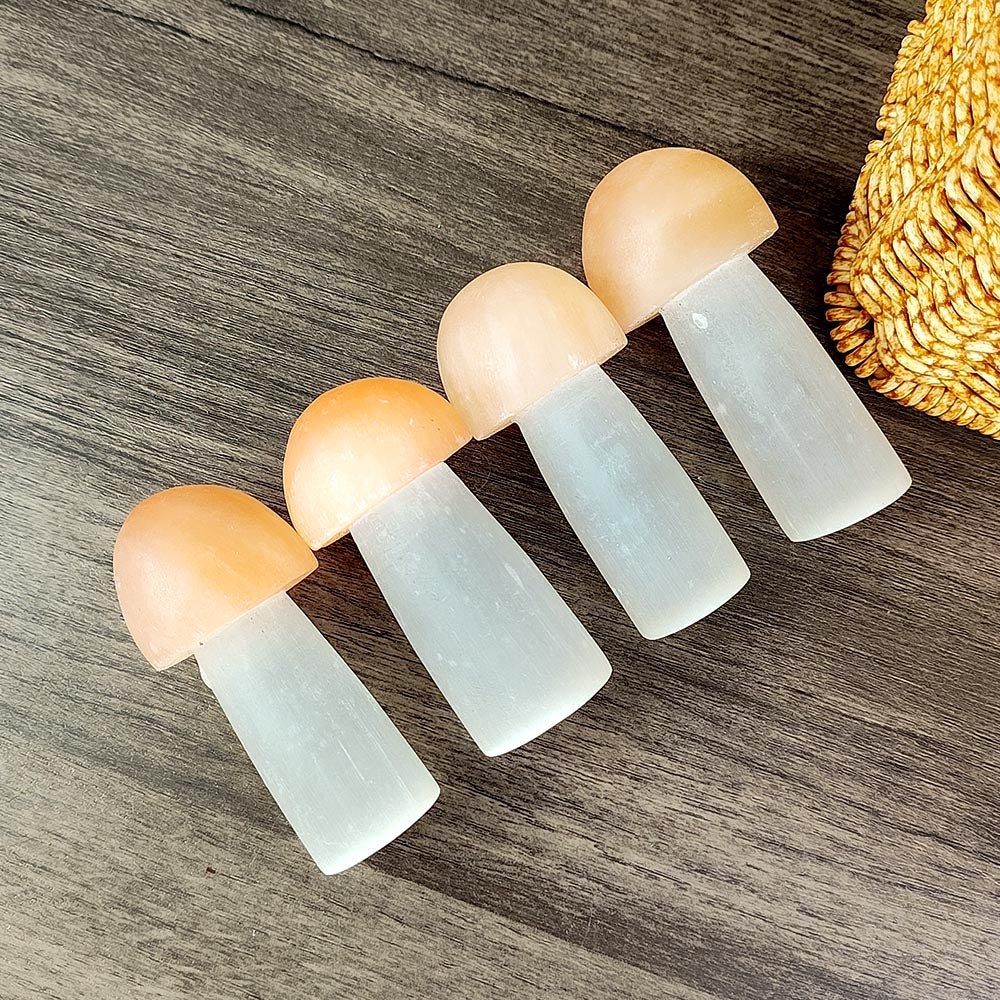 Selenite Mushroom Ornament-1KG