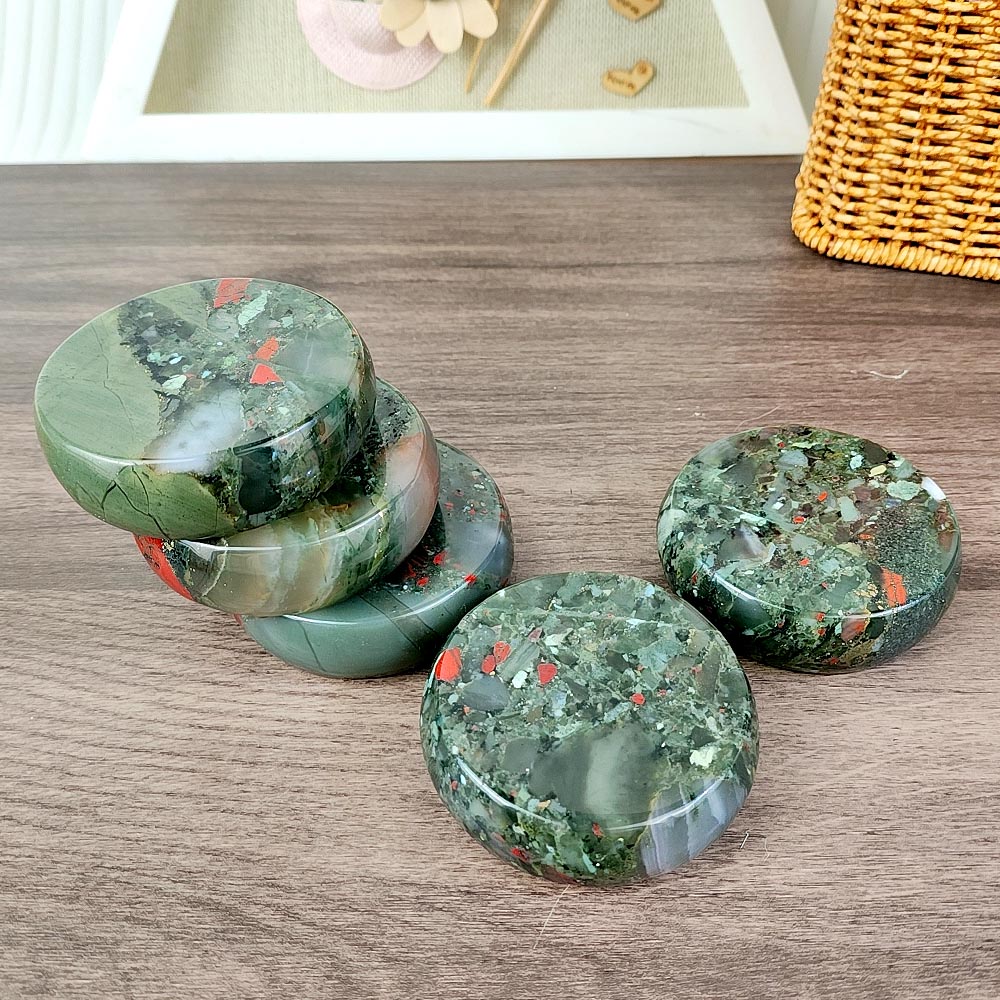 Blood Stone Circular Palm Stone-1KG