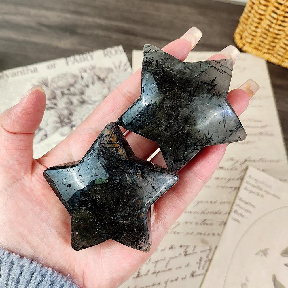 Black Rutilated Quartz Star Ornament-1KG