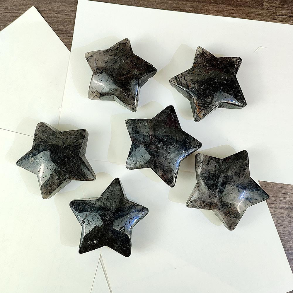 Black Rutilated Quartz Star Ornament-1KG