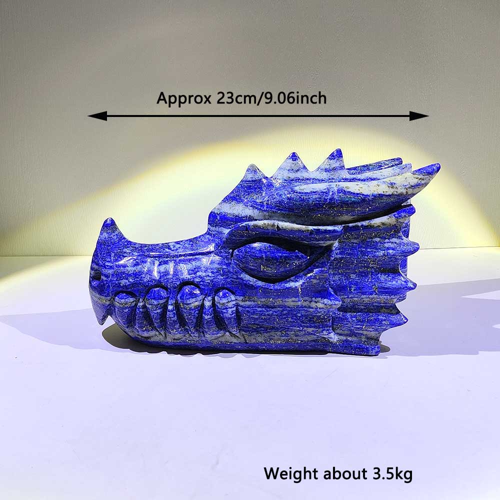 Lapis Lazuli Dragon Head Carving
