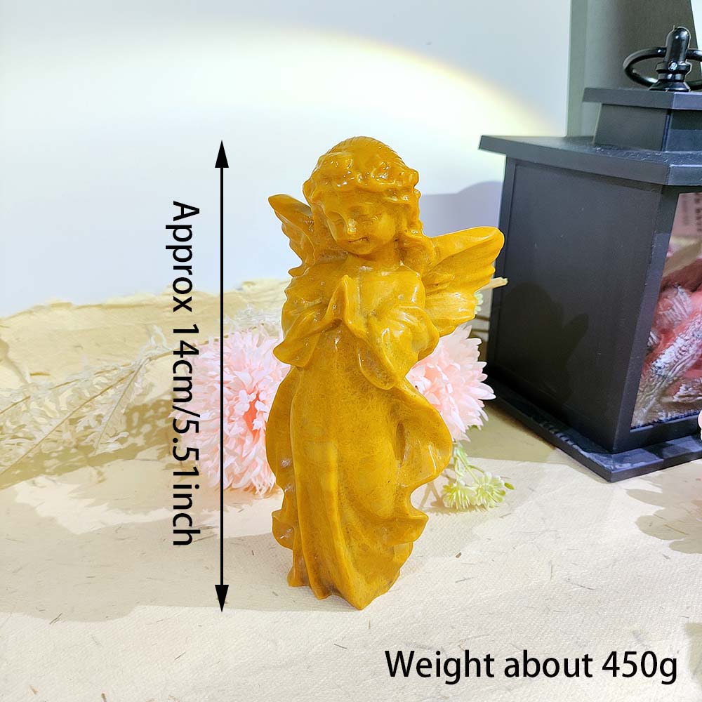 Yellow Jade Angel Carving