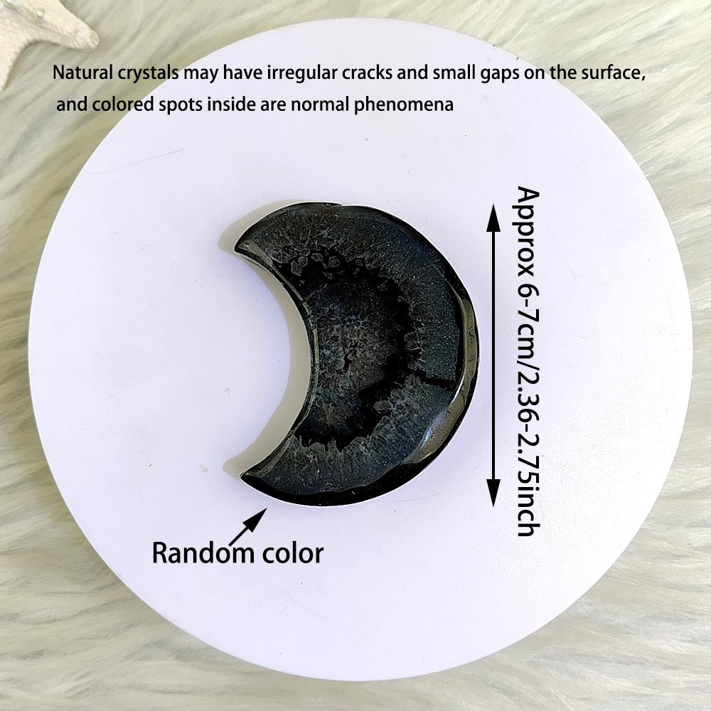 Black Sardonyx Agate Moon Ornament-1KG