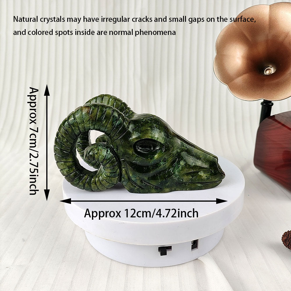 Xiuyan Jade Sheep Head Carving