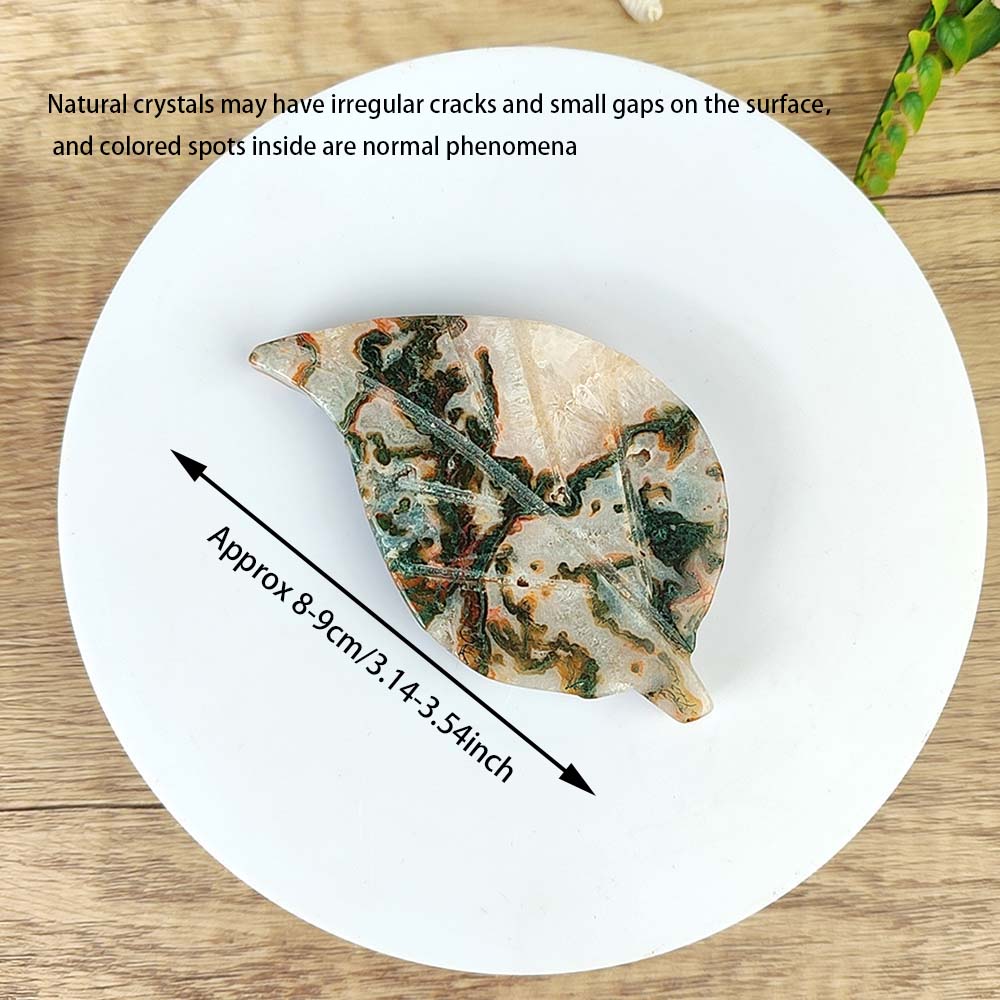 Red Moss Agate Leaf Ornament-1KG