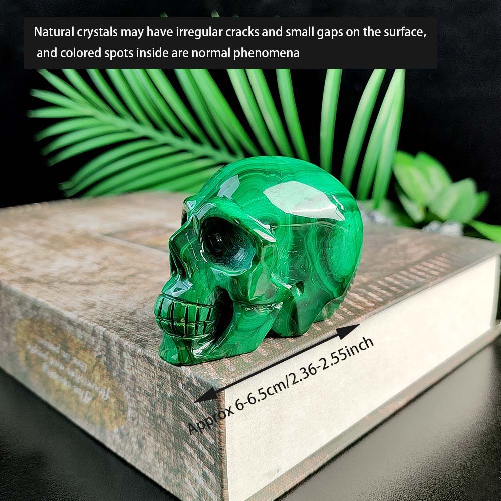 Malachite Skull Carving