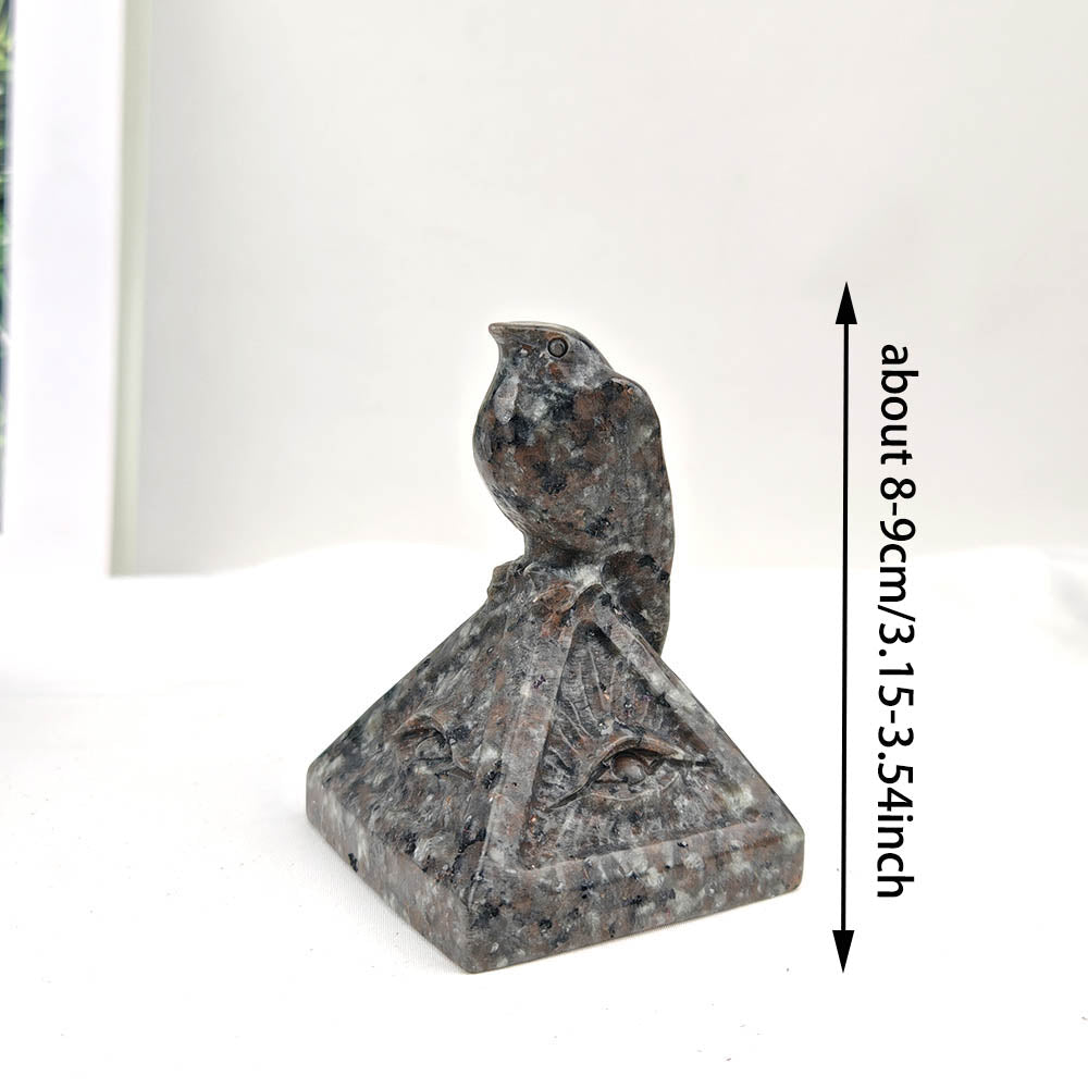 Yooperlite Pyramid Crow Carving