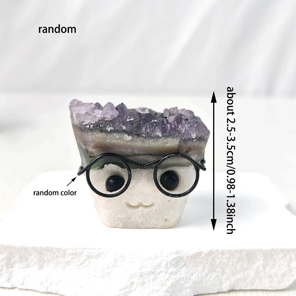 Amethyst Crystal Cluster Hedgehog Handmade Craft