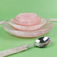 Hand Carvde Rose Quartz Plate in Different Size For Decor And Gift