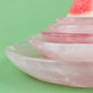 Hand Carvde Rose Quartz Plate in Different Size For Decor And Gift