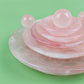 Hand Carvde Rose Quartz Plate in Different Size For Decor And Gift