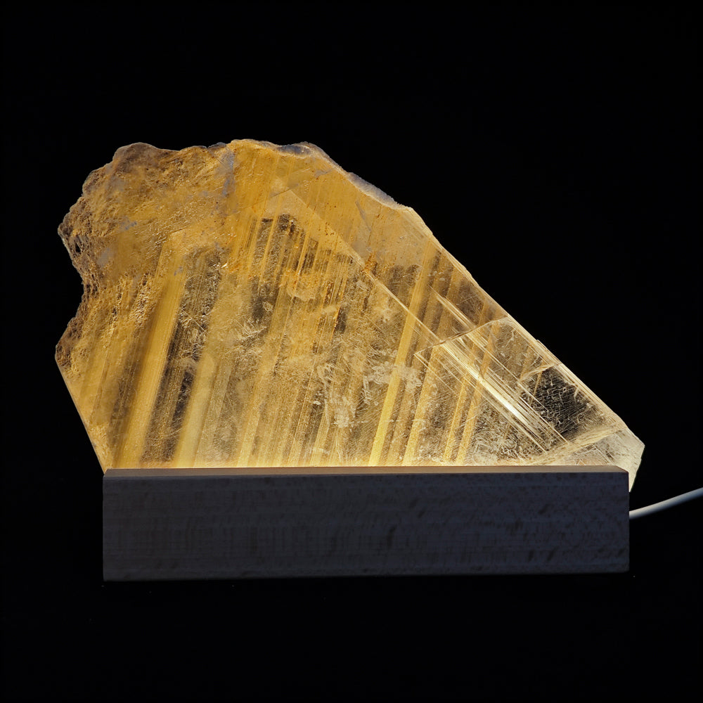 Selenite Slice With Light USB - Kindfull Crystal