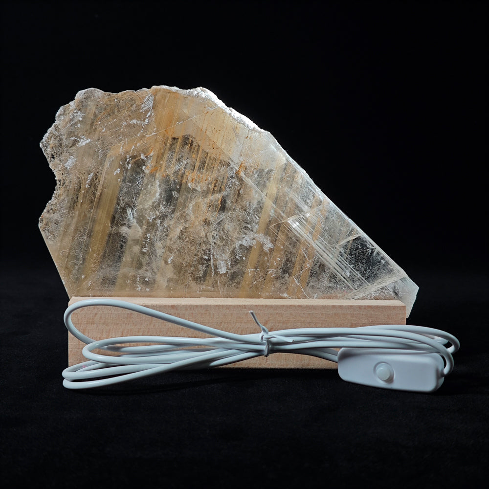 Selenite Slice With Light USB - Kindfull Crystal