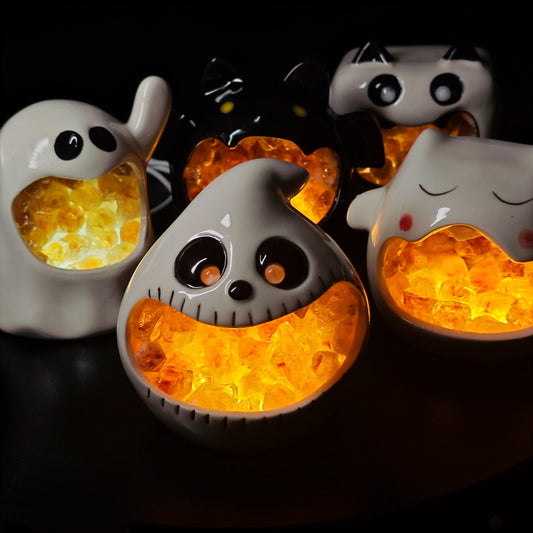 Halloween Series Pottery Lantern - Kindfull Crystal