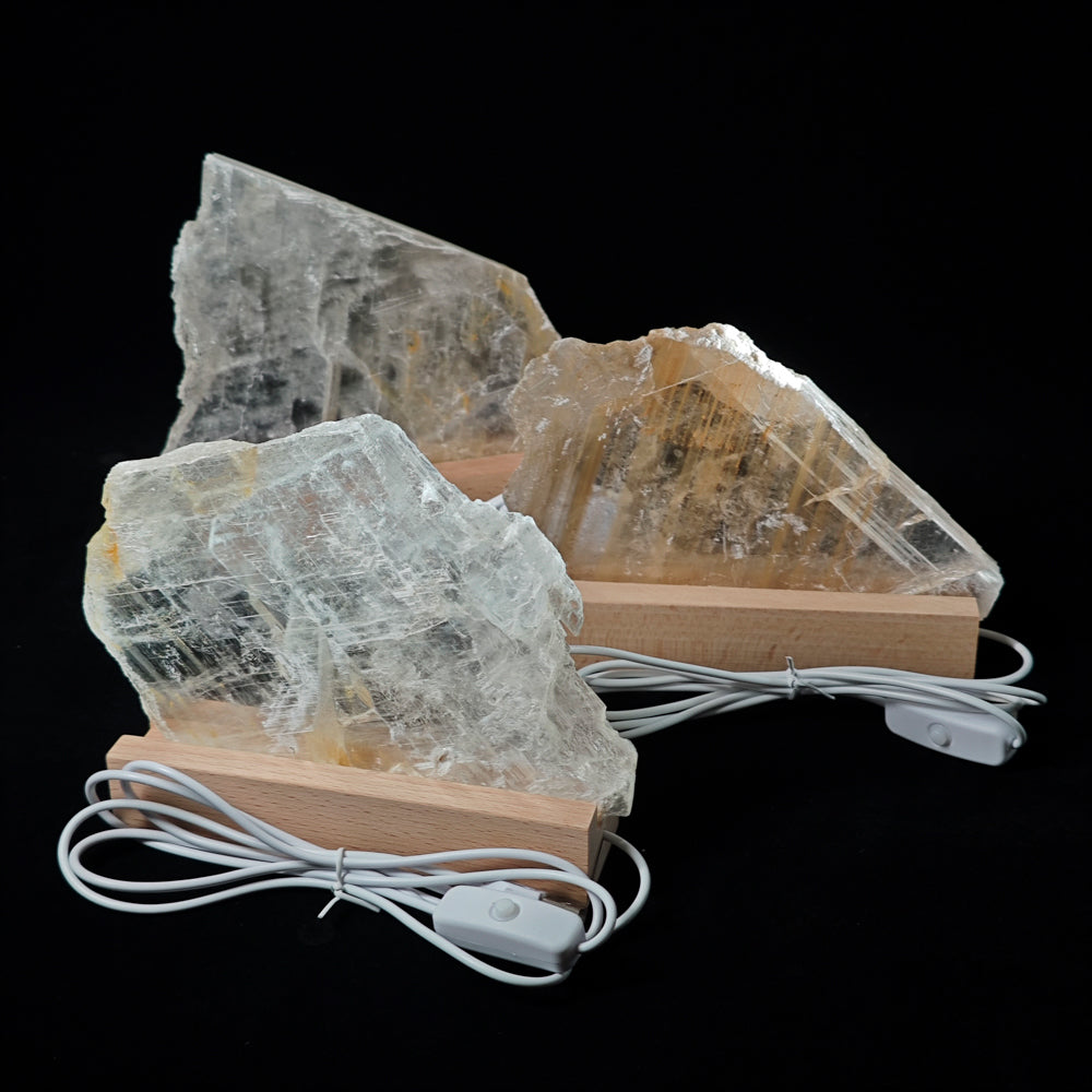 Selenite Slice With Light USB - Kindfull Crystal