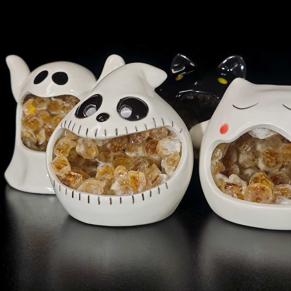 Halloween Series Pottery Lantern - Kindfull Crystal