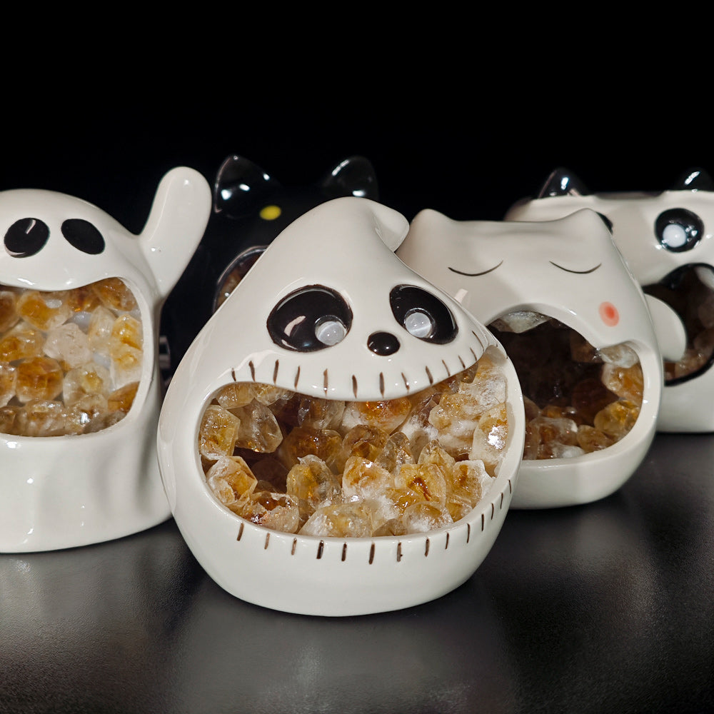 Halloween Series Pottery Lantern - Kindfull Crystal